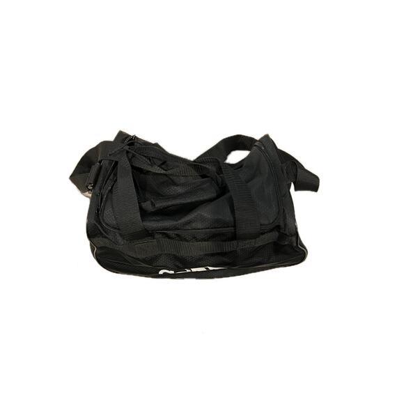 Adidas Defender Small 16"x10"x8" Black White Duffel Gym Bag - Picture 2 of 6